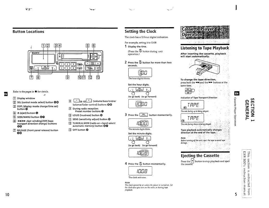 Mode d'emploi SONY EXR-300