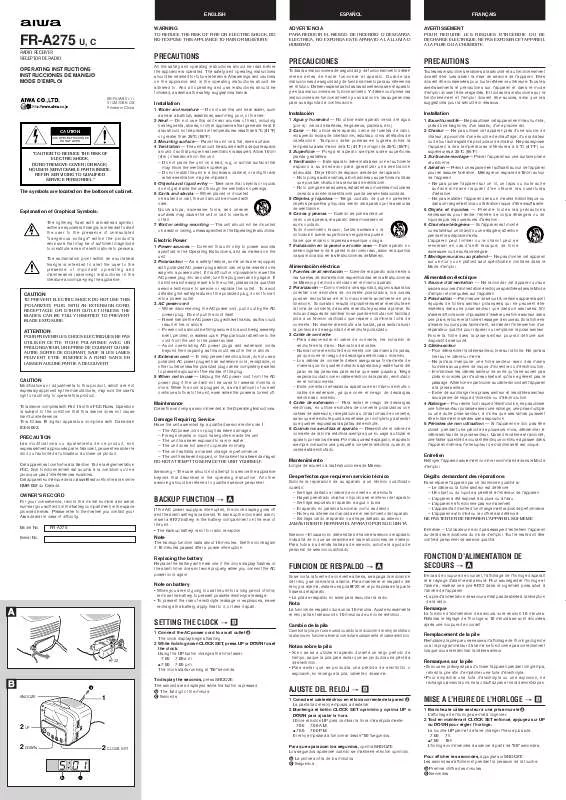 Mode d'emploi SONY FRA275