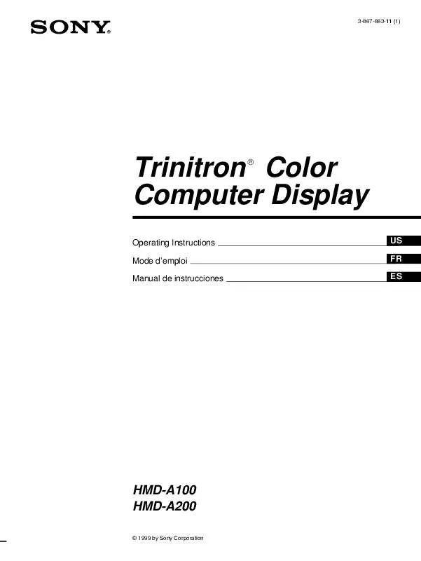 Mode d'emploi SONY HMD-A100/L