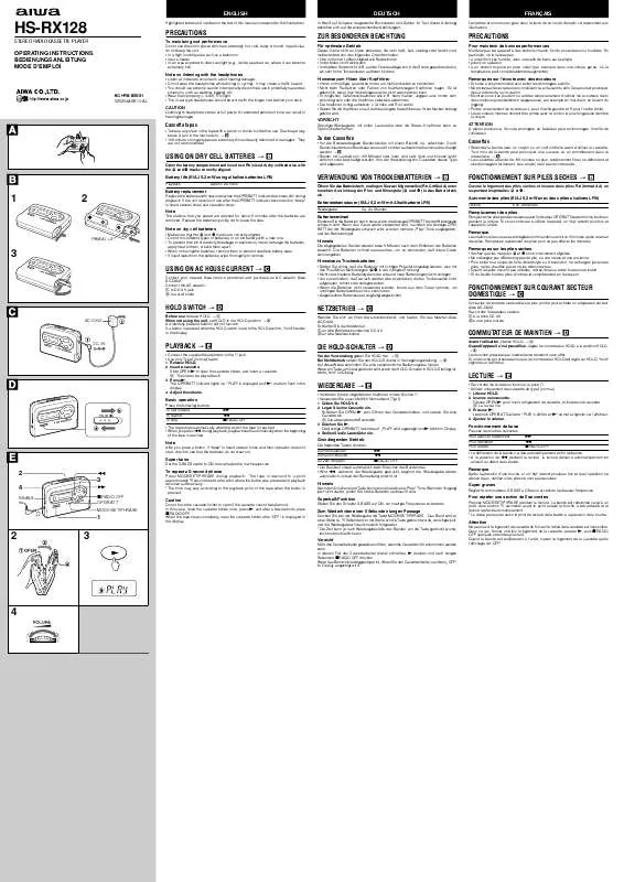 Mode d'emploi SONY HSRX128