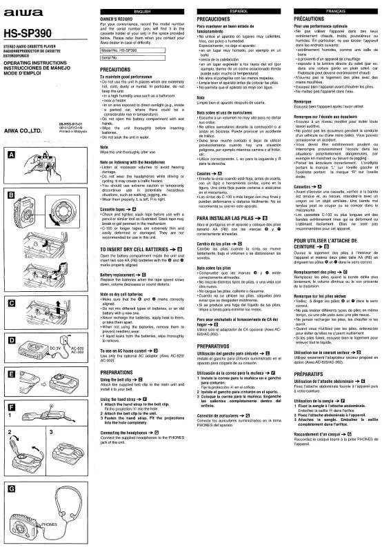 Mode d'emploi SONY HSSP390