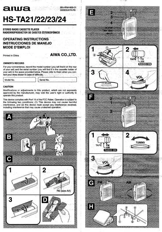 Mode d'emploi SONY HSTA24