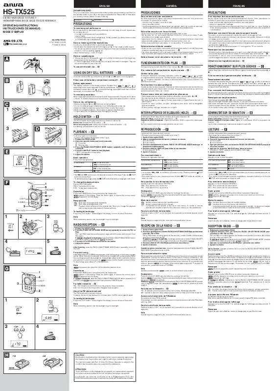 Mode d'emploi SONY HSTX525