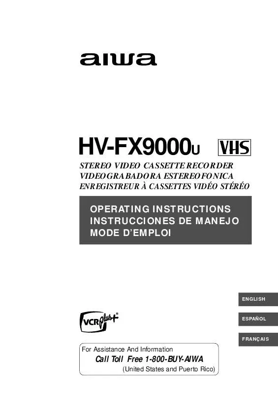 Mode d'emploi SONY HVFX9000