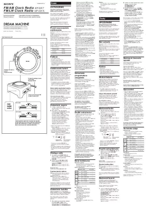 Mode d'emploi SONY ICF-C317