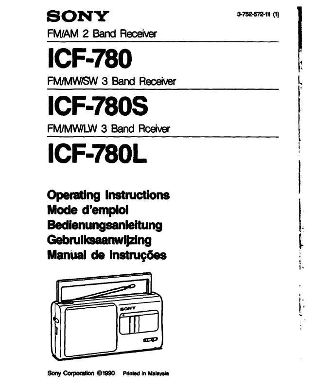 Mode d'emploi SONY ICF-780