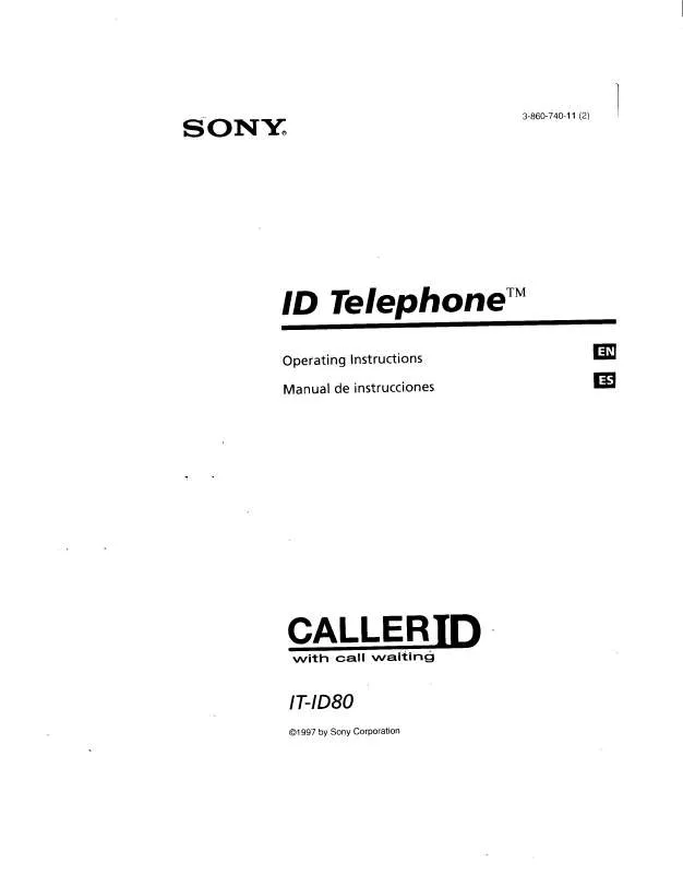 Mode d'emploi SONY IT-ID80