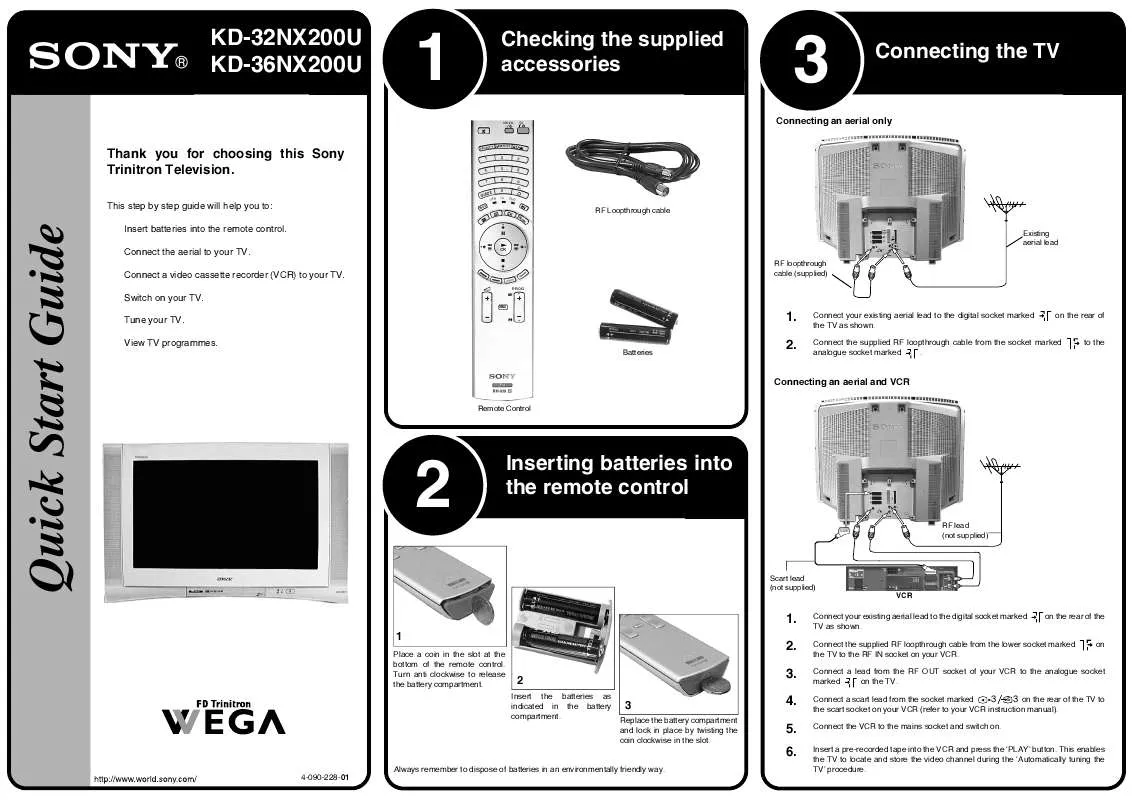 Mode d'emploi SONY KD-32NX200U