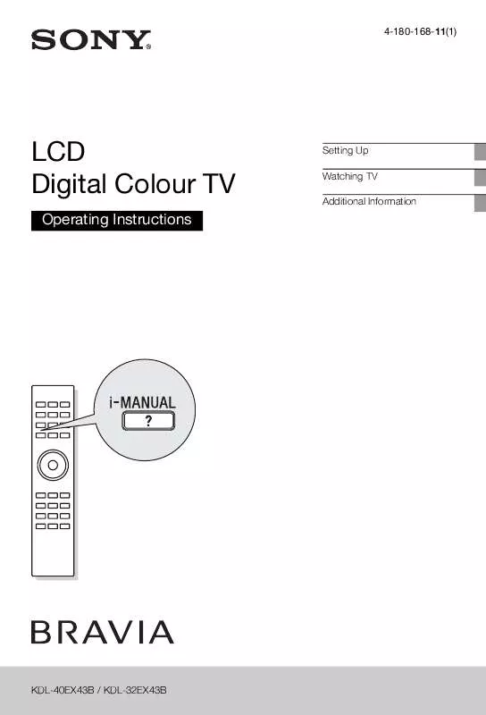 Mode d'emploi SONY KDL-32EX43B