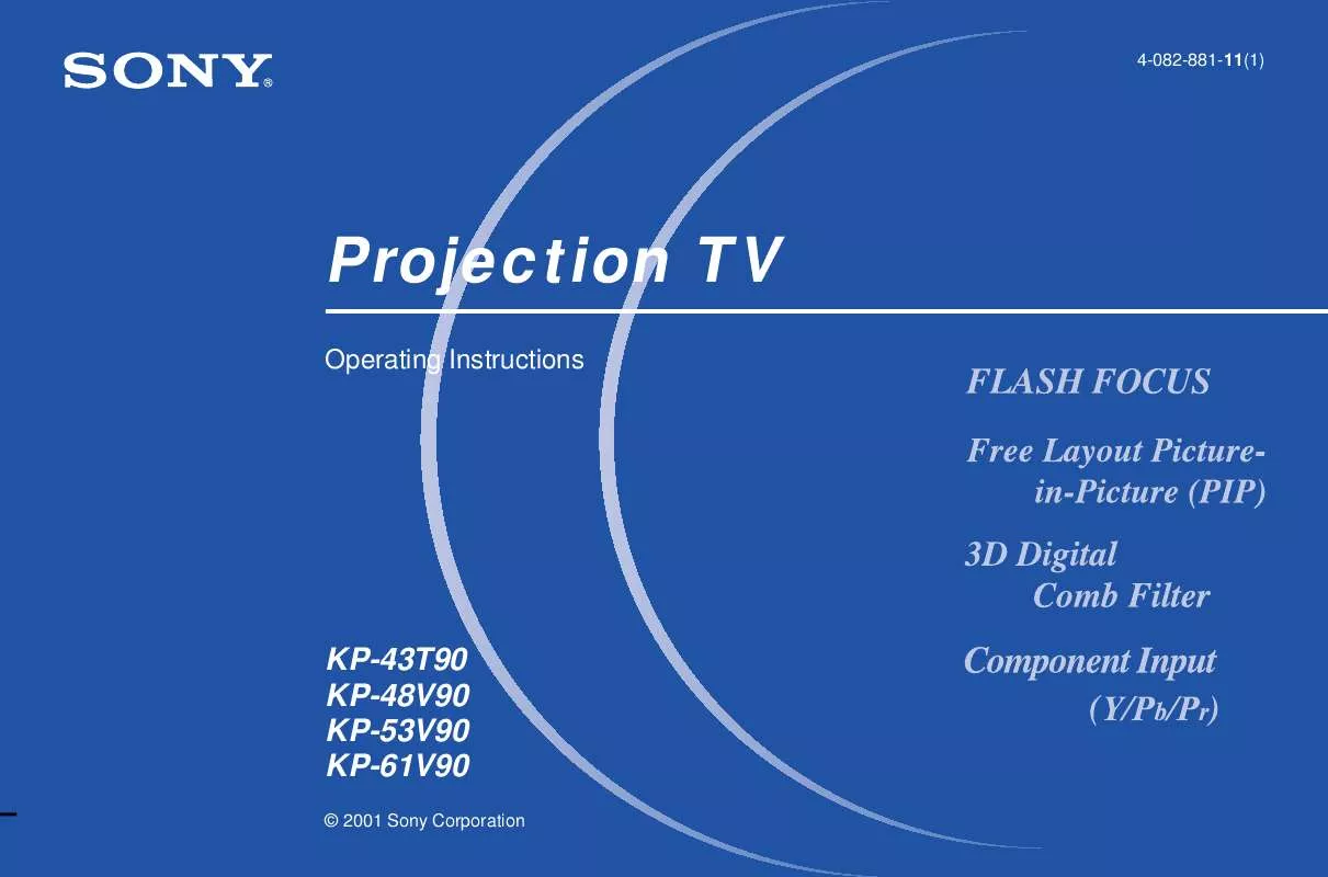 Mode d'emploi SONY KP-43T90