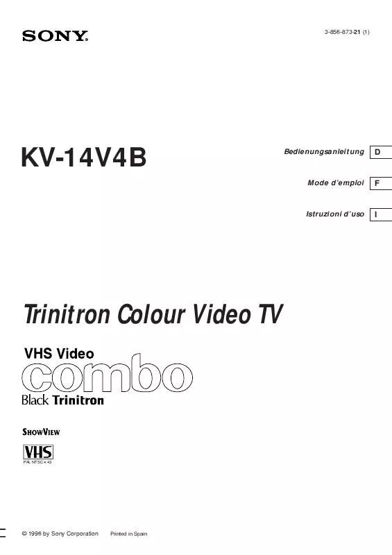 Mode d'emploi SONY KV-14V4B