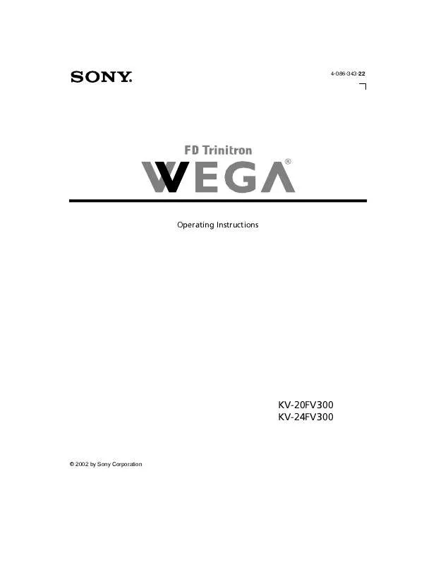 Mode d'emploi SONY KV-24FV300