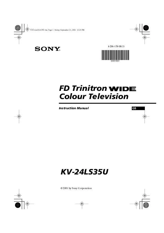 Mode d'emploi SONY KV-24LS35U