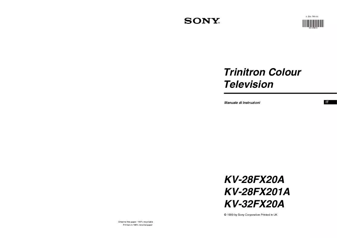 Mode d'emploi SONY KV-28FX201A