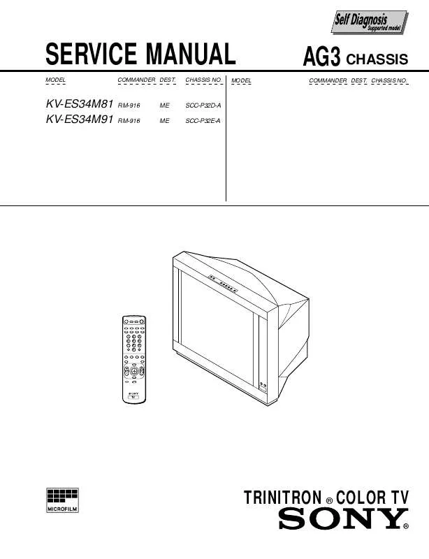 Mode d'emploi SONY KV-ES34M81