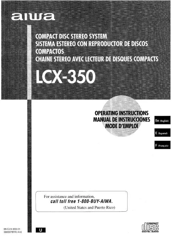 Mode d'emploi SONY LCX350