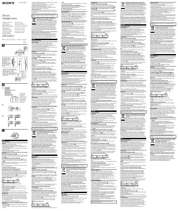 Mode d'emploi SONY MDR-EX50LP