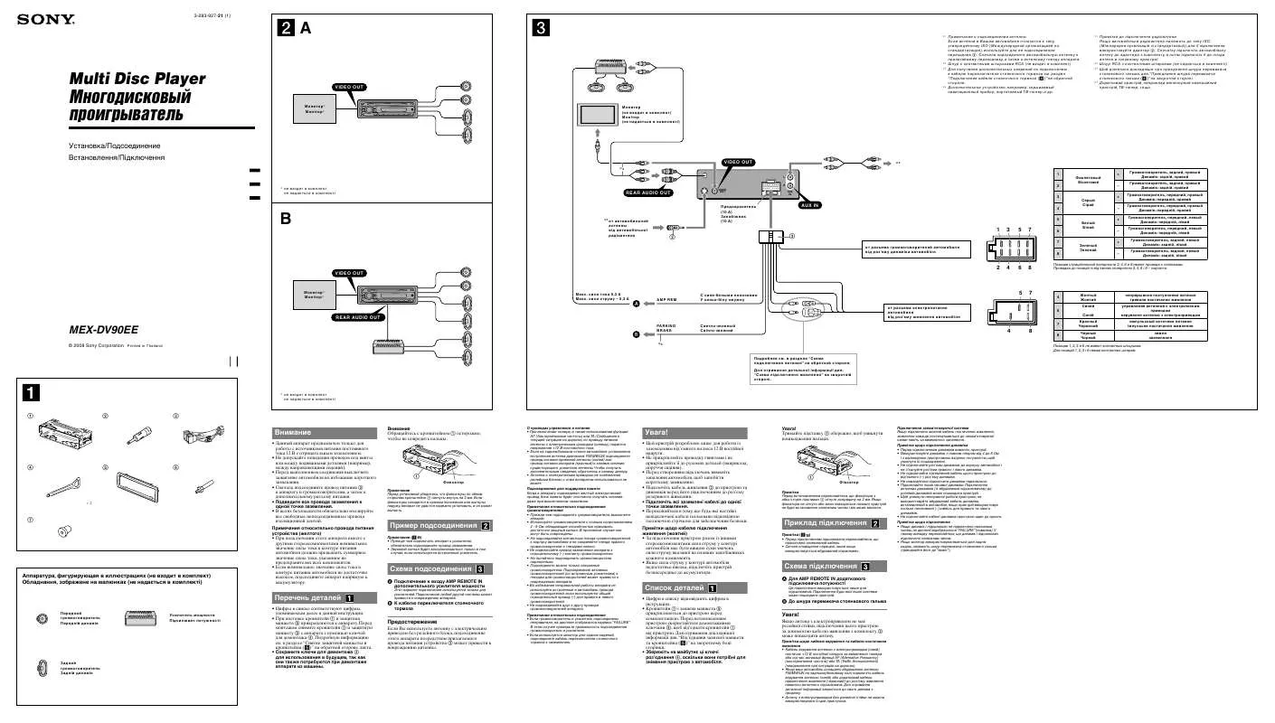 Mode d'emploi SONY MEX-DV90EE