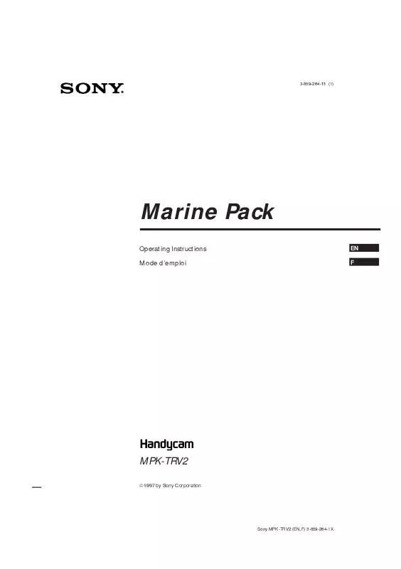 Mode d'emploi SONY MPK-TRV2