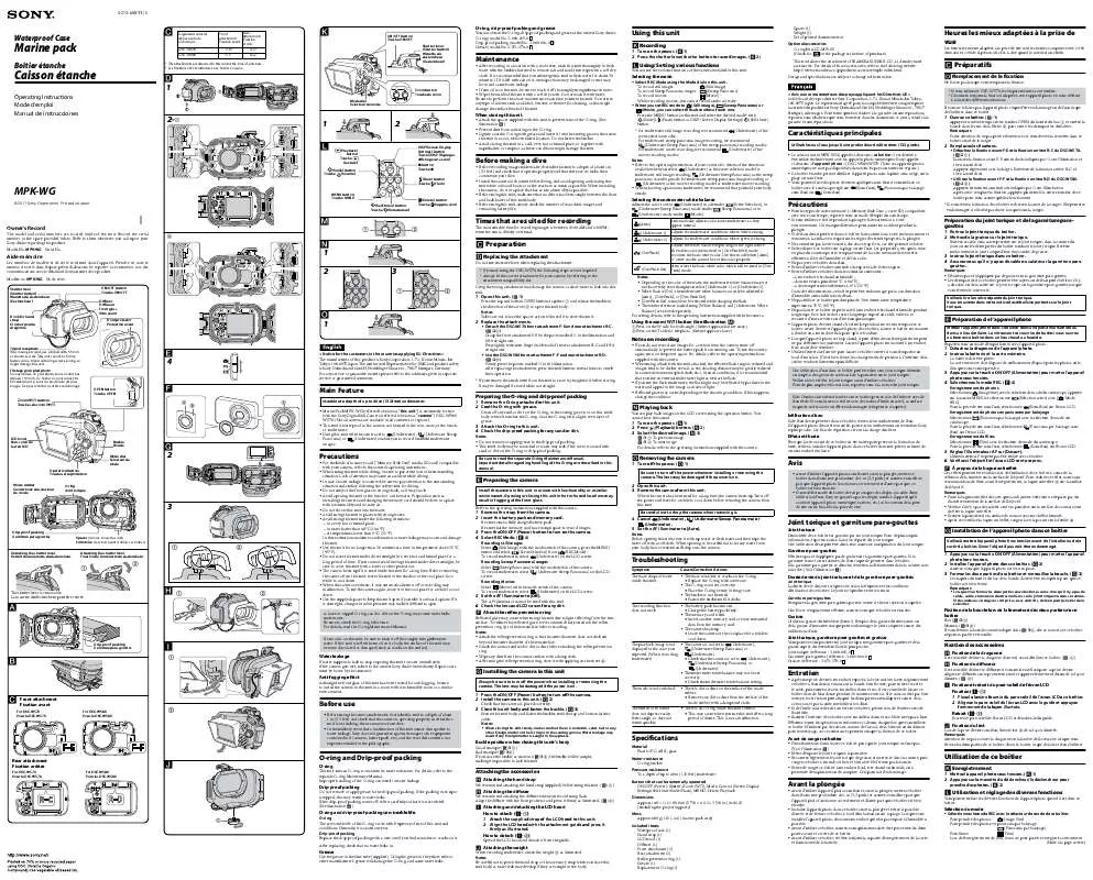 Mode d'emploi SONY MPK-WG