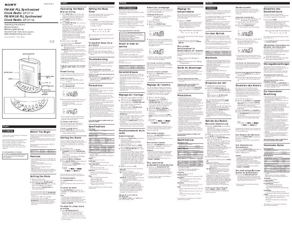 Mode d'emploi SONY MUICF-C713L