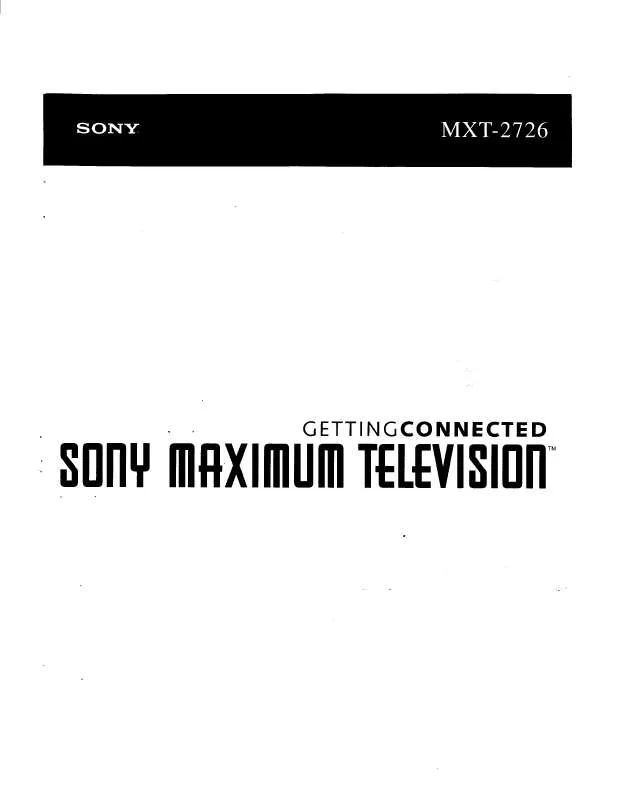 Mode d'emploi SONY MX-T2726