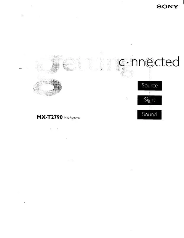 Mode d'emploi SONY MX-T2790