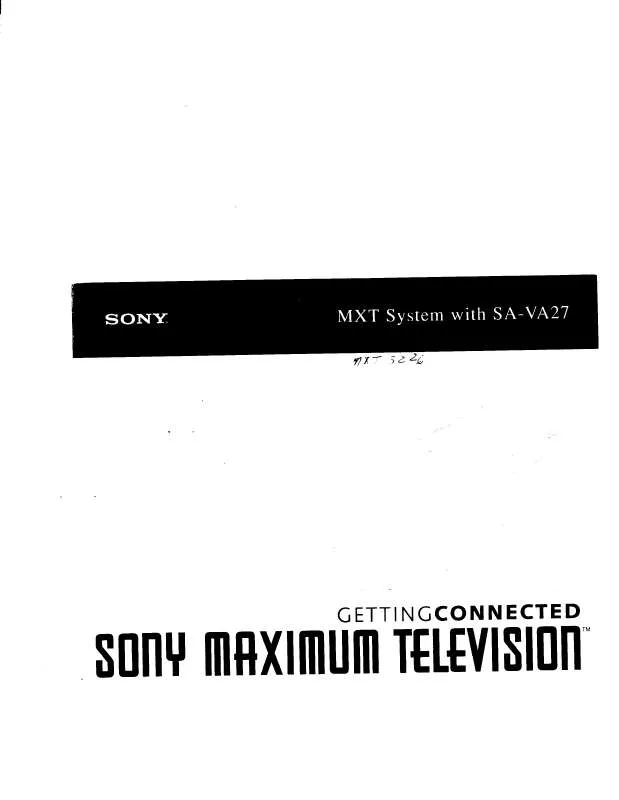 Mode d'emploi SONY MX-T3226