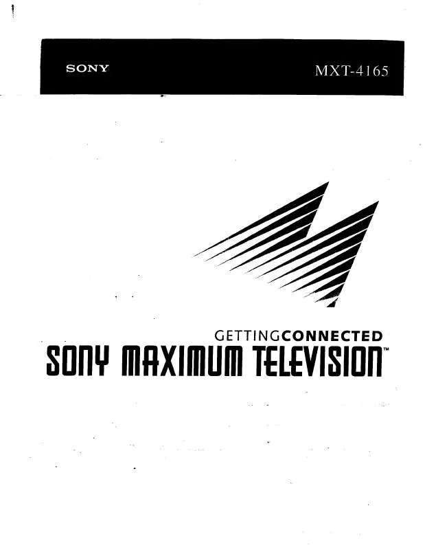 Mode d'emploi SONY MX-T4165