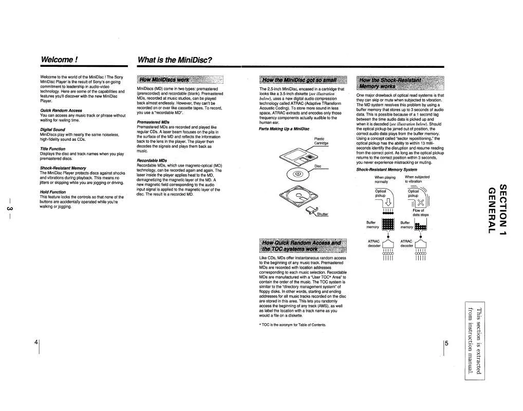 Mode d'emploi SONY MZ-2P