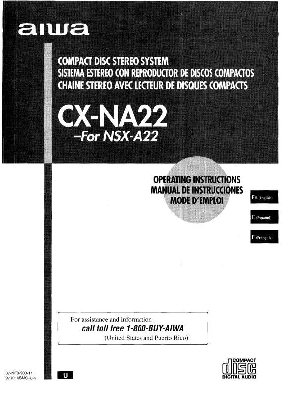 Mode d'emploi SONY NSXA22