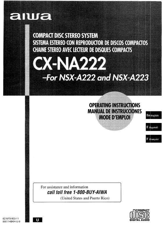 Mode d'emploi SONY NSXA222