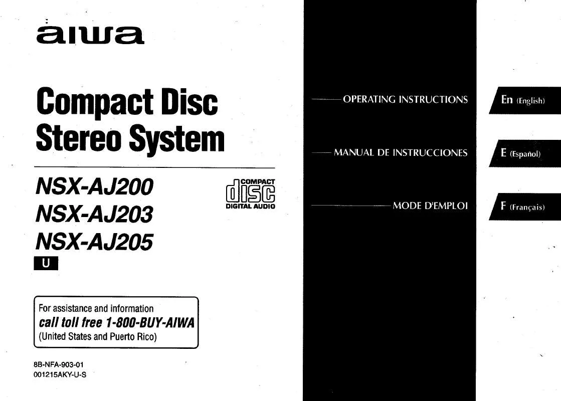 Mode d'emploi SONY NSXAJ200