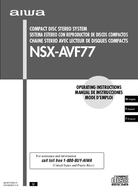 Mode d'emploi SONY NSXAVF77