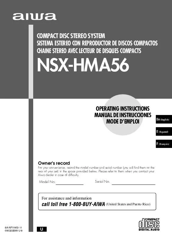 Mode d'emploi SONY NSXHMA56