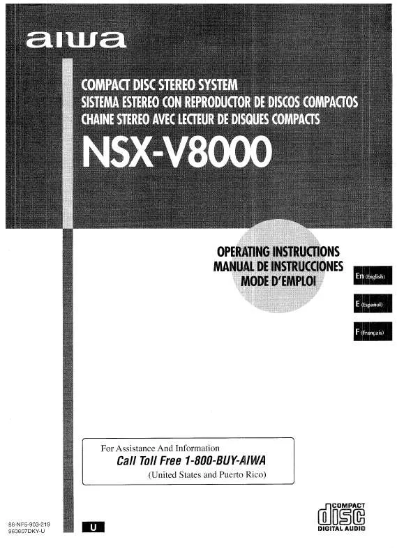 Mode d'emploi SONY NSXV8000