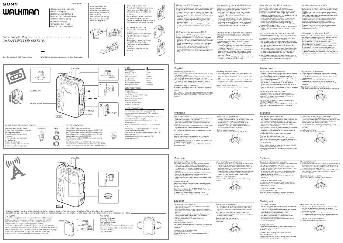 Mode d'emploi SONY PEGA-BC10