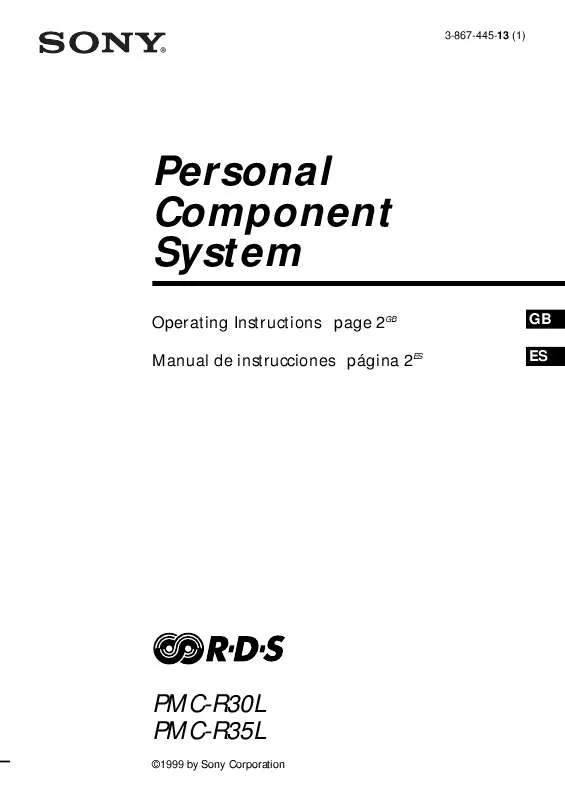 Mode d'emploi SONY PMC-R30L