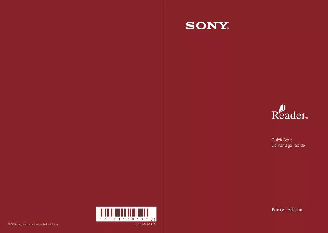 Mode d'emploi SONY PRS-300BC