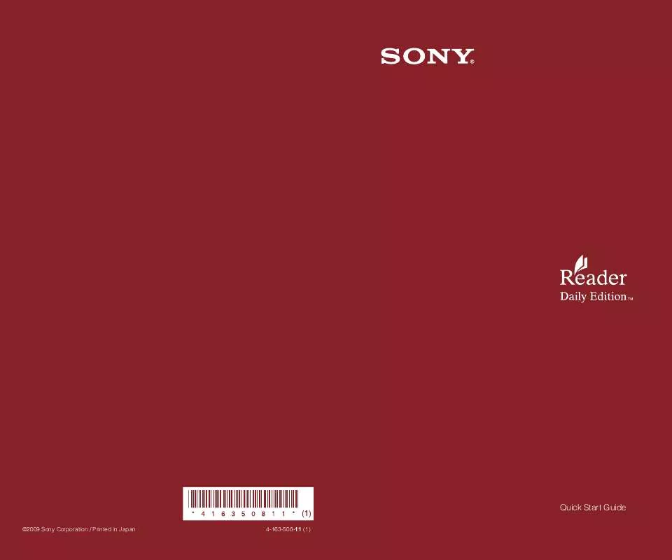 Mode d'emploi SONY PRS-900BC