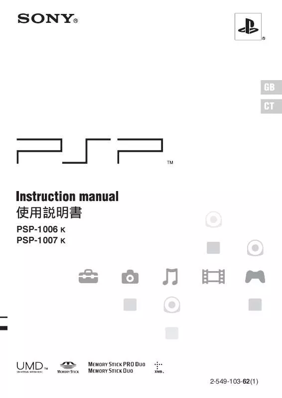 Mode d'emploi SONY PSP-1007 K