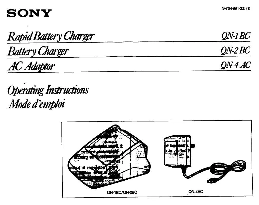 Mode d'emploi SONY QN1BC