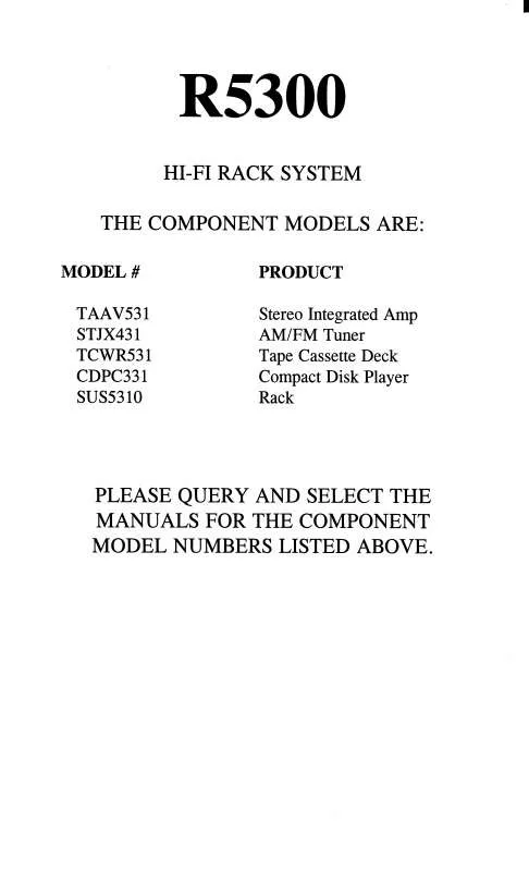 Mode d'emploi SONY R5300