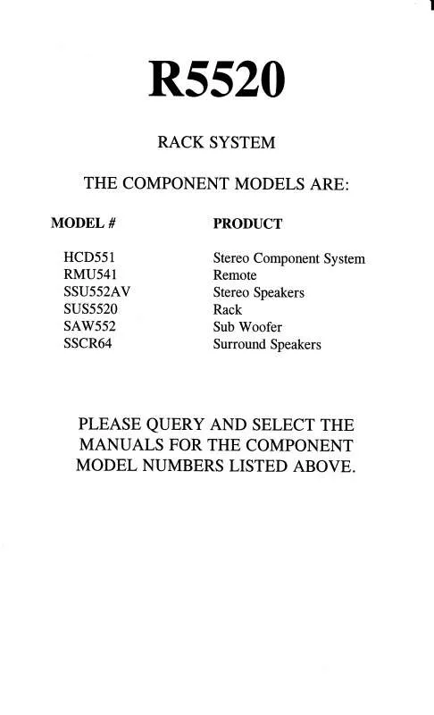 Mode d'emploi SONY R5520