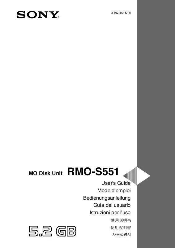 Mode d'emploi SONY RMO-S551