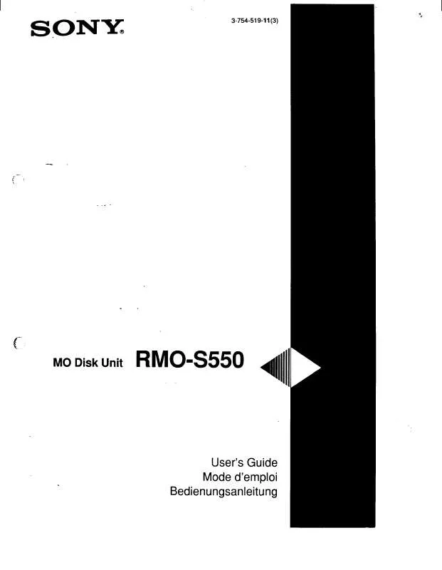 Mode d'emploi SONY RM-OS550