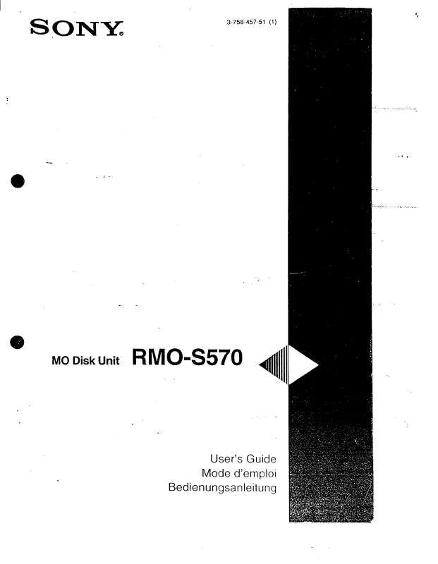 Mode d'emploi SONY RM-OS570