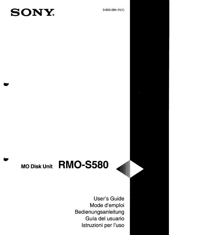 Mode d'emploi SONY RM-OS580