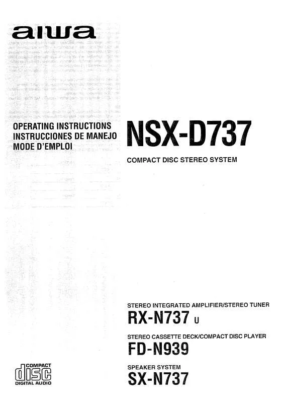 Mode d'emploi SONY RXN737