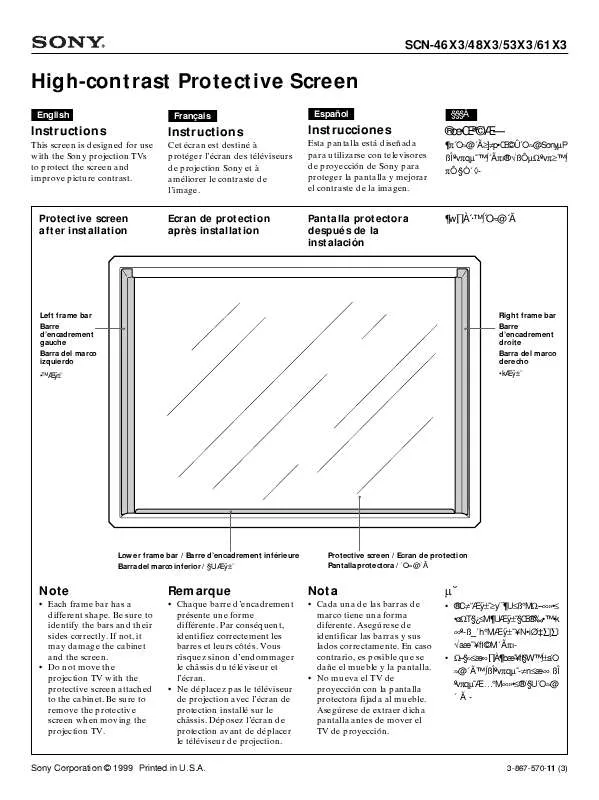 Mode d'emploi SONY SCN53X3